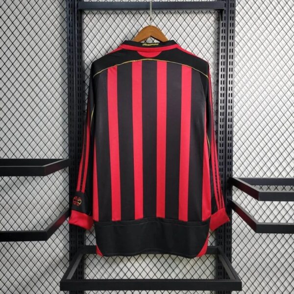 2006/2007 Retro AC Milan Home Long Sleeve Jersey - Image 2