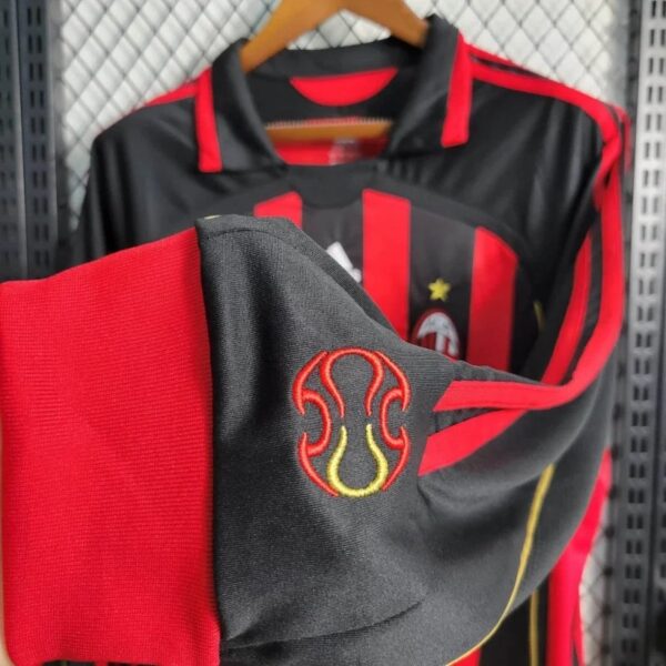 2006/2007 Retro AC Milan Home Long Sleeve Jersey - Image 8