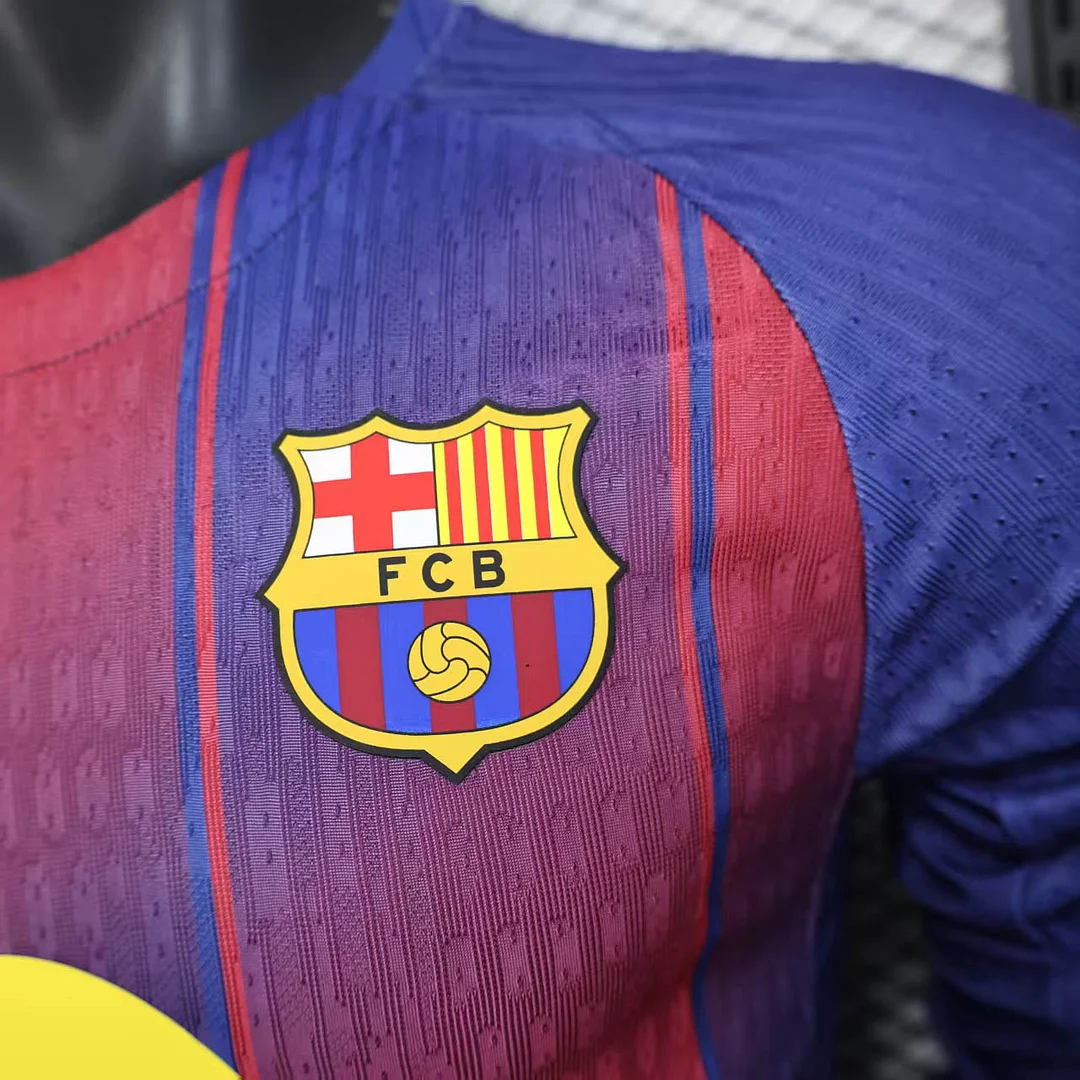 2025/26 Barcelona Home Player Version Long Sleeve Jersey - Image 6